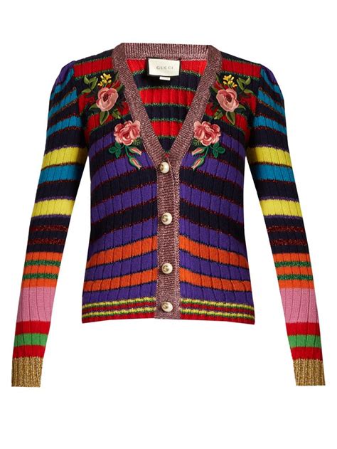 gucci womens cardigan flower|red Gucci sweater women's.